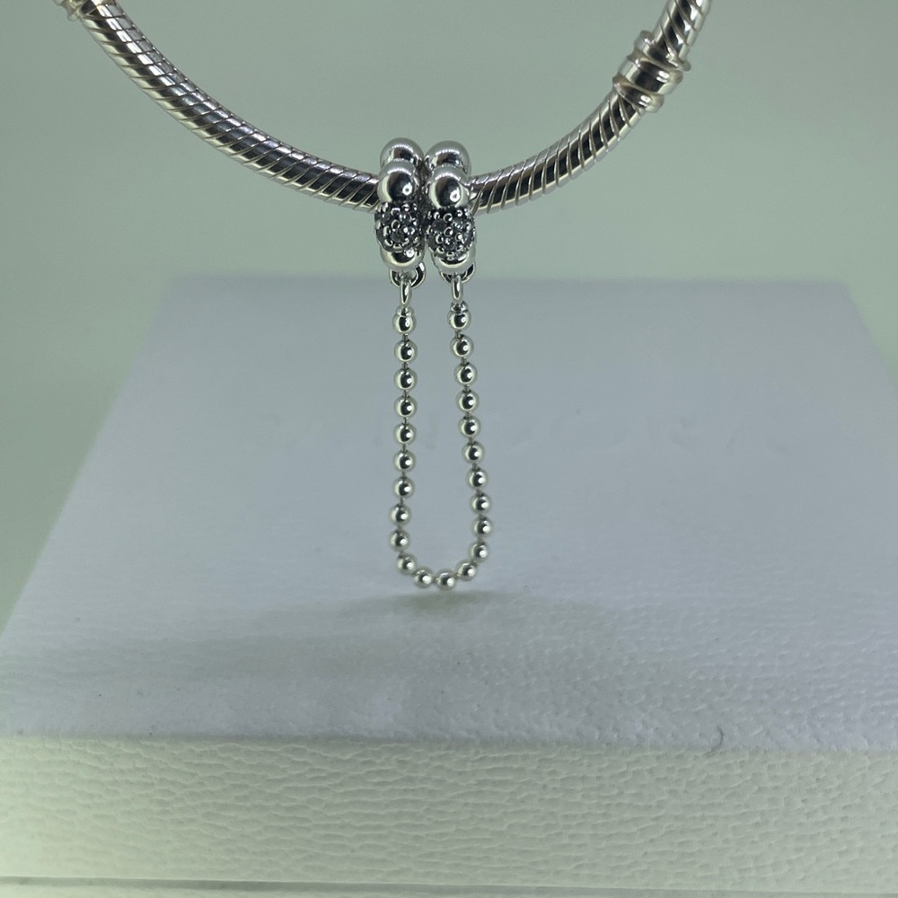 PANDORA Beads & Pave Safety Chain 798680C01-05 - Picture 4 of 4